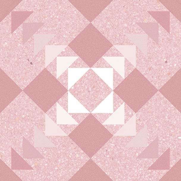 Декоративные элементы Vives Benaco Coral, цвет розовый, поверхность матовая, квадрат, 200x200