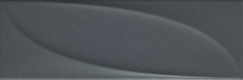 Керамическая плитка Paradyz Tenone Grafit Struktura B, цвет чёрный, поверхность матовая, прямоугольник, 98x298