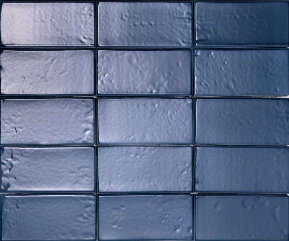 Керамическая плитка Sartoria Artigiana Blu SAARBR05G, цвет синий, поверхность глянцевая, прямоугольник, 55x110