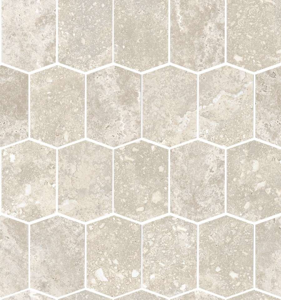 Мозаика Edimax Stream Mosaico Hexagon Bone ret., цвет бежевый, поверхность матовая, шестиугольник, 310x350