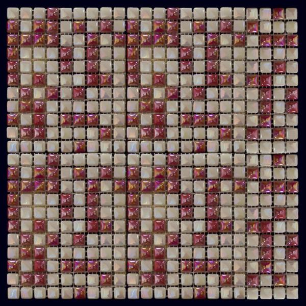 Мозаика Natural Mosaic Flex Mix TC-27 (Стекло), цвет разноцветный, поверхность глянцевая, квадрат, 315x315