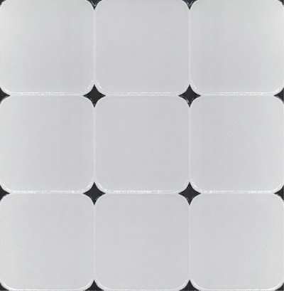 Керамическая плитка Infinity Latina Blanco, цвет чёрно-белый, поверхность глянцевая, квадрат, 300x300