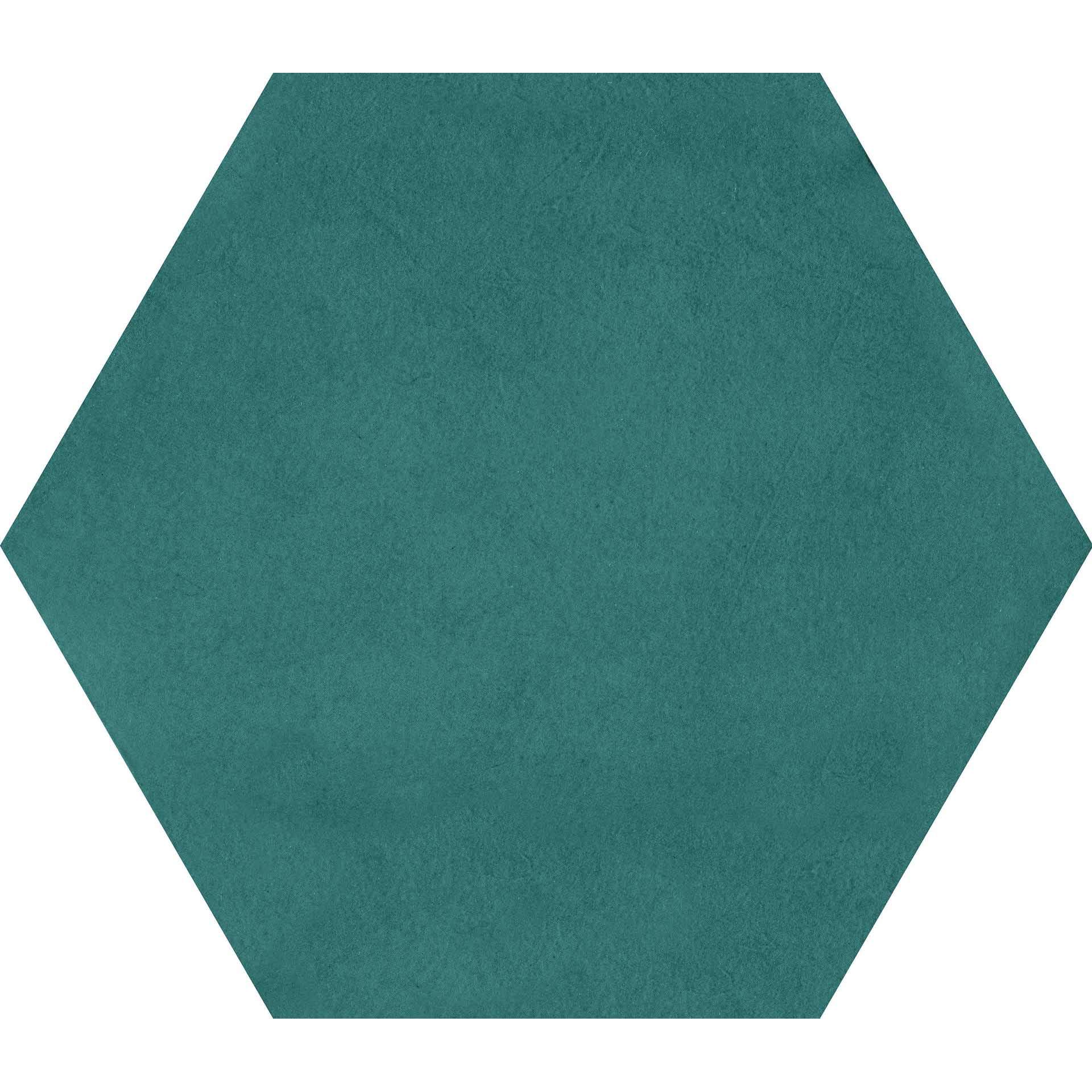 Керамогранит Ornamenta Medley Solid Green ME25GR, цвет зелёный, поверхность матовая, шестиугольник, 250x250