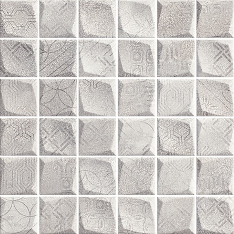 Мозаика Paradyz Harmony Grys Mozaika Prasowana, цвет серый, поверхность матовая, квадрат, 298x298