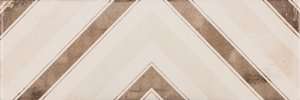 Декоративные элементы Fabresa Patinee Creme Decor, цвет бежевый, поверхность глянцевая, прямоугольник, 100x300