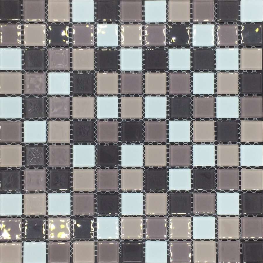 Мозаика Pixel Mosaic PIX015 Стекло (25x25 мм), цвет серый, поверхность глянцевая, квадрат, 300x300