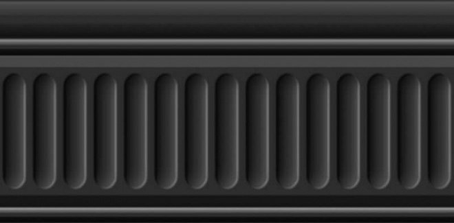 Бордюры Kerama Marazzi Бордюр Бланше черный структурированный 19049\3F, цвет чёрный, поверхность глянцевая, прямоугольник, 99x200