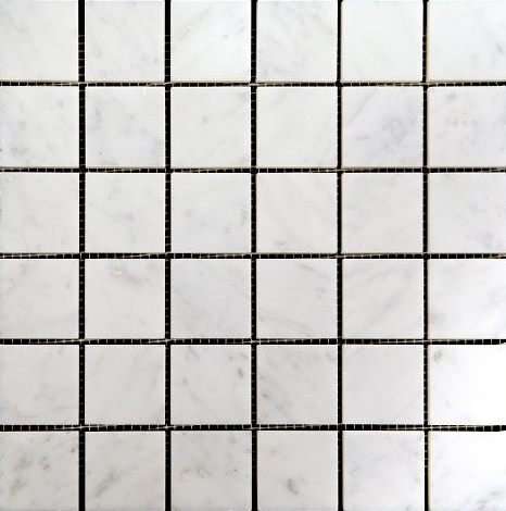 Мозаика Natural Mosaic Adriatica Carrara (4,8X4,8) 7M088-48P, цвет белый, поверхность полированная, квадрат, 305x305