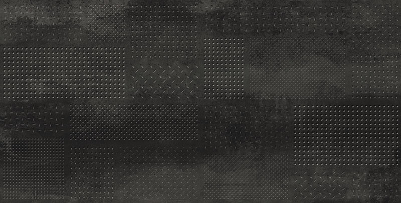 Декоративные элементы Novabell Forge Struttura Metal Mix Dark Rettificato FRG 91RT, цвет чёрный тёмный, поверхность матовая структурированная, прямоугольник, 600x1200