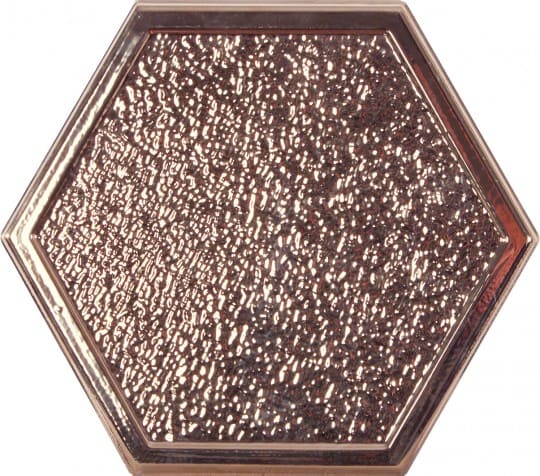 Керамическая плитка Dune Shapes 5 Majestic Decor Rose Gold 188212, цвет коричневый, поверхность глянцевая, шестиугольник, 230x270