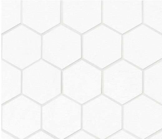 Мозаика Kronos Trellis Exa White Mosaic 7254, цвет белый, поверхность матовая, прямоугольник, 275x315