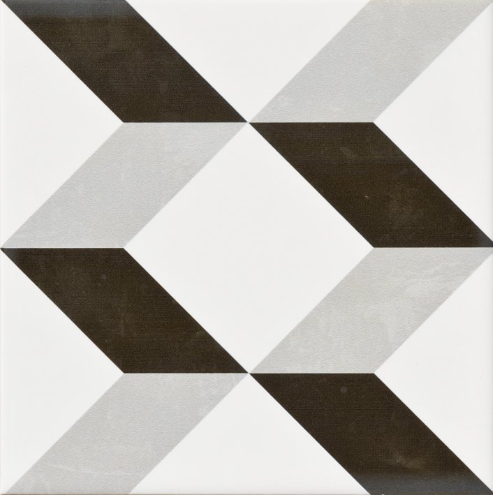 Керамогранит Aparici Vanguard Cube Natural, цвет чёрно-белый, поверхность матовая, квадрат, 298x298