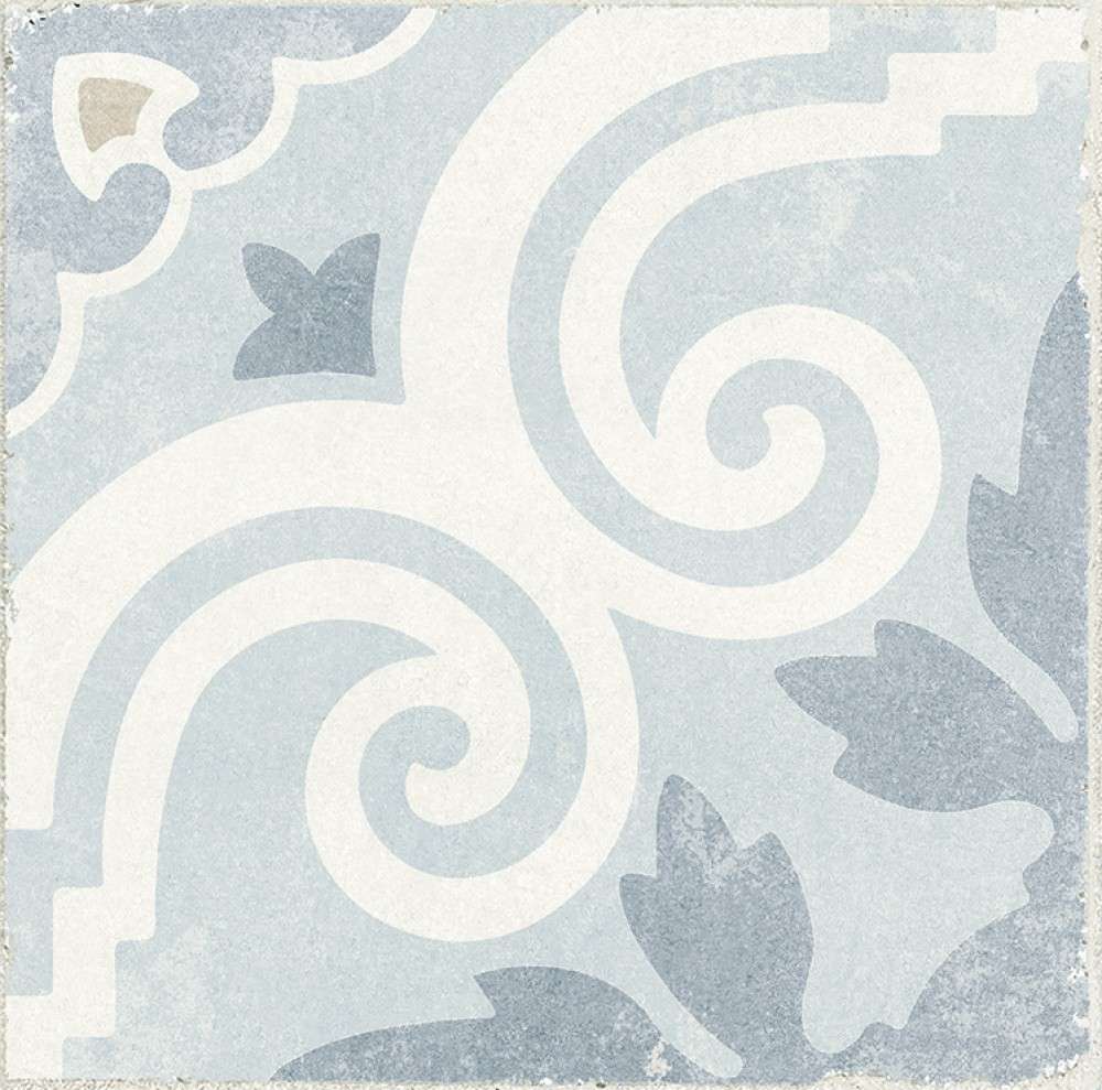 Декоративные элементы Dune Valencia Turia 188479, цвет белый синий, поверхность матовая, квадрат, 200x200