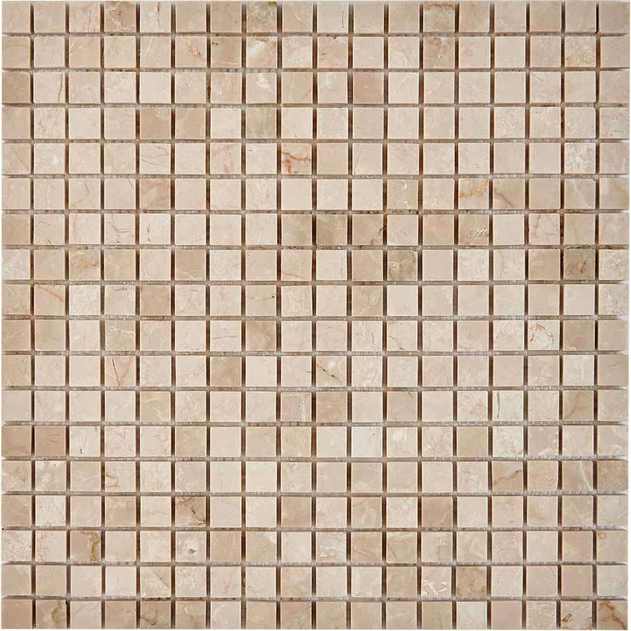 Мозаика Pixel Mosaic PIX231 Мрамор (15x15 мм), цвет бежевый, поверхность глянцевая, квадрат, 305x305