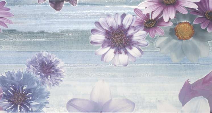 Керамическая плитка Fanal Iris Nacar Flor 1, цвет разноцветный, поверхность глянцевая, прямоугольник, 325x600