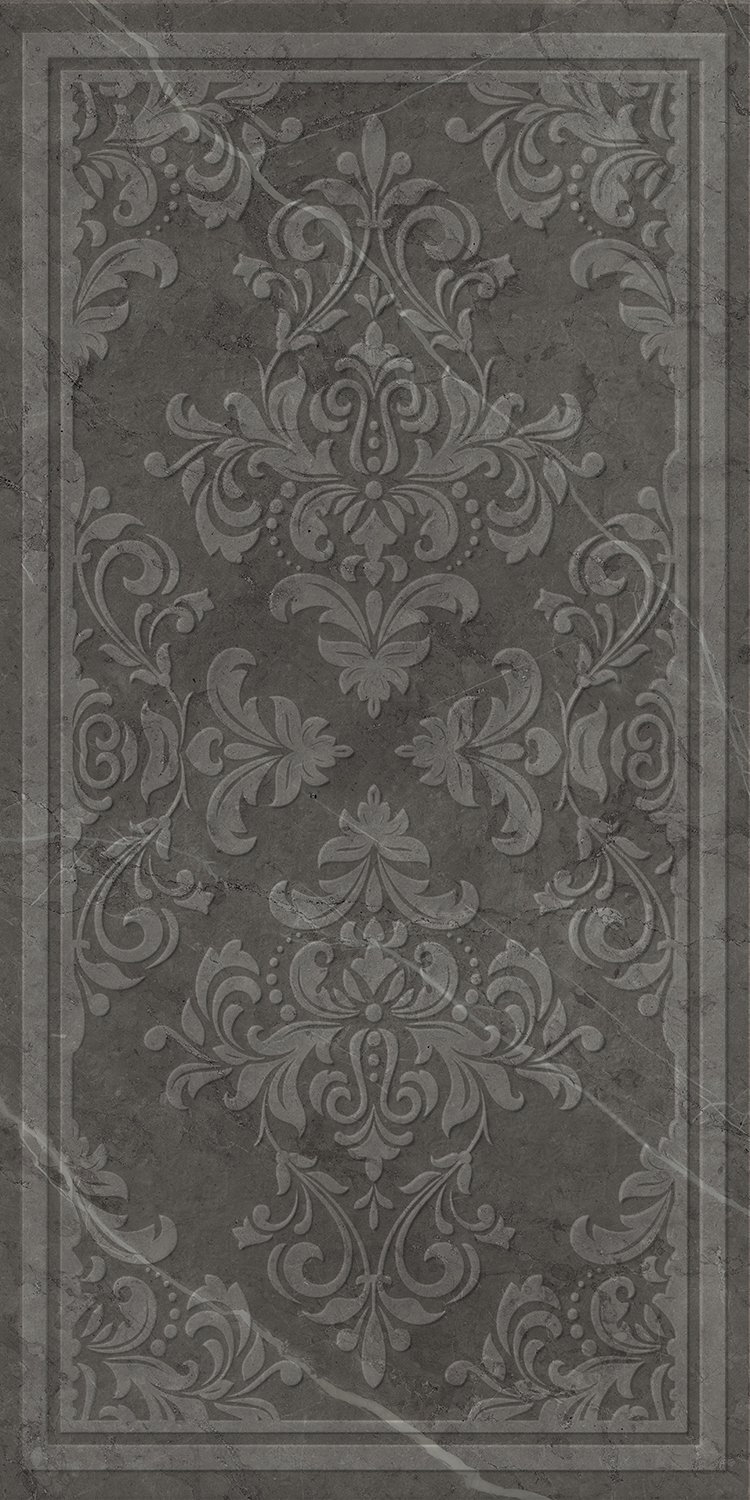 Декоративные элементы Italon Charme Evo Antracite Inserto Broccato 610080000200, цвет серый, поверхность патинированная, прямоугольник, 300x600