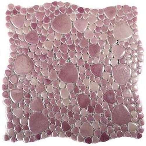 Мозаика Chakmaks Pebble Roma, цвет фиолетовый, поверхность глянцевая, квадрат, 290x290