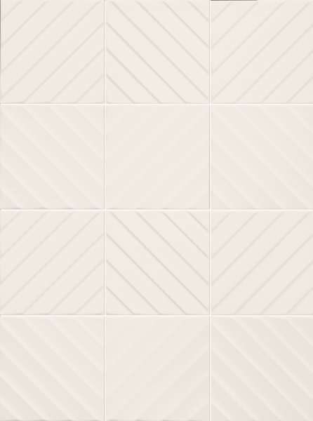 Керамогранит Marca Corona 4D Diagonal White E062, цвет белый, поверхность матовая, квадрат, 200x200