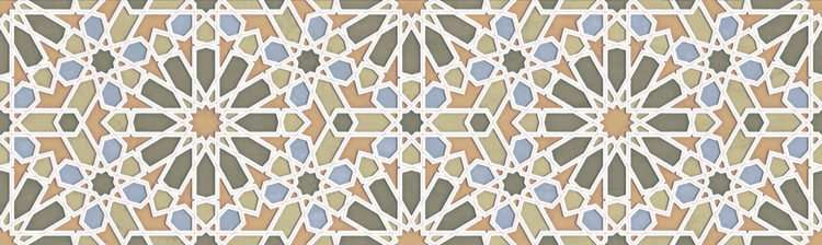Керамическая плитка Aparici Alhambra Green Mexuar, цвет разноцветный, поверхность матовая, прямоугольник, 298x996