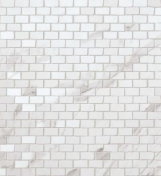 Мозаика Fap Roma Statuario Brick Mosaico fMAF, цвет серый, поверхность матовая, квадрат, 300x300