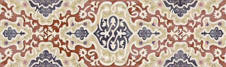 Керамическая плитка Aparici Tawriq Brown Zaida, цвет разноцветный, поверхность матовая, прямоугольник, 298x996