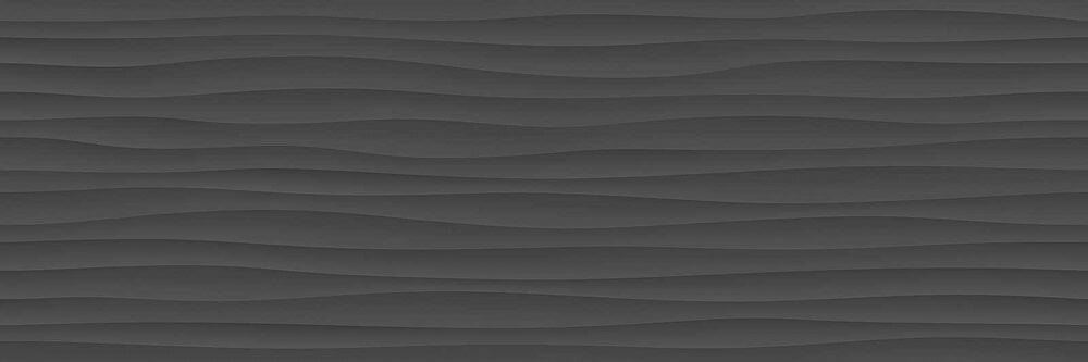 Керамическая плитка Marazzi Italy Eclettica Anthracite Struttura Wave 3D M1AG, цвет серый, поверхность матовая 3d (объёмная), прямоугольник, 400x1200