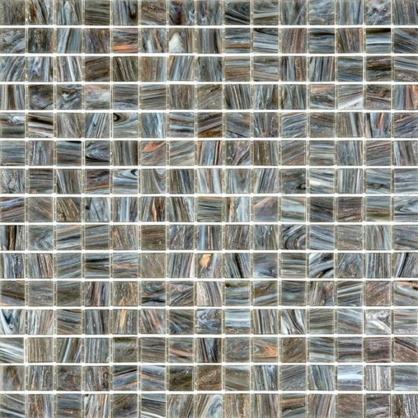 Мозаика Alma Mosaic Stella STE166, цвет серый, поверхность глянцевая, квадрат, 327x327