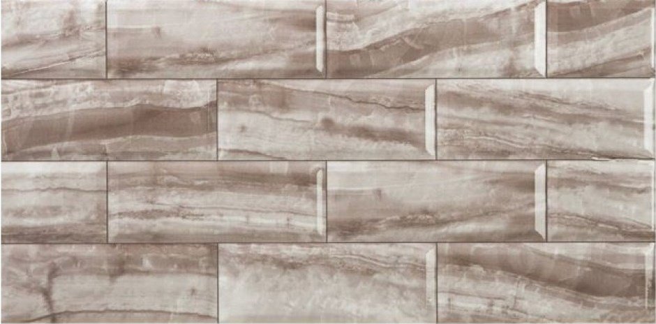 Керамическая плитка Navarti Marblebrick Gris, цвет бежевый, поверхность глянцевая, прямоугольник, 250x500