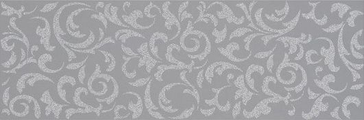 Декоративные элементы Supergres Melody Grey Decoro Ramage MYRG, цвет серый, поверхность глянцевая, прямоугольник, 250x750
