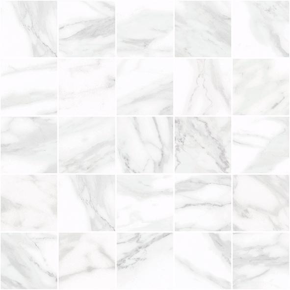 Мозаика Laparet Olimpus Декор мозаичный белый MM34037, цвет белый, поверхность глянцевая, квадрат, 250x250