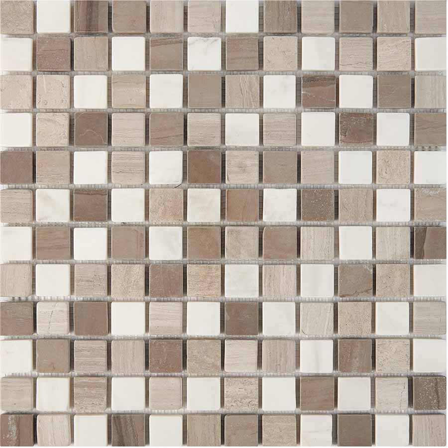 Мозаика Pixel Mosaic PIX279 Мрамор (23x23 мм), цвет бежевый, поверхность матовая, квадрат, 305x305