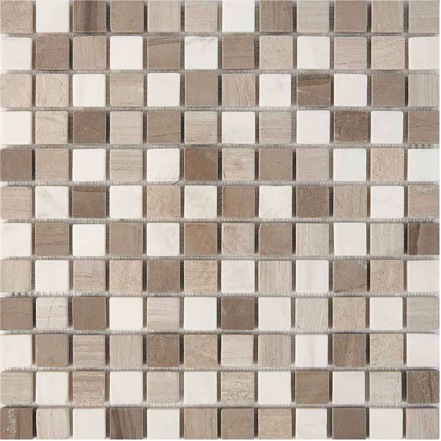 Мозаика Pixel Mosaic PIX279 Мрамор (23x23 мм), цвет бежевый, поверхность матовая, квадрат, 305x305
