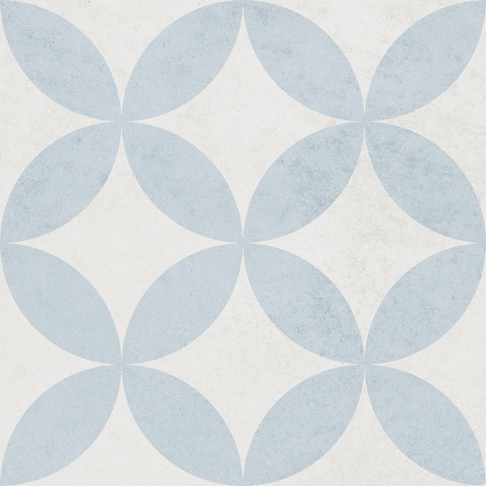 Керамическая плитка Creto Pamp 4 01-10-4-15-00-06-4213, цвет белый голубой, поверхность матовая, квадрат, 200x200