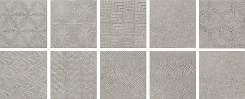 Декоративные элементы Baldocer Asphalt Fume, цвет серый, поверхность матовая, квадрат, 150x150