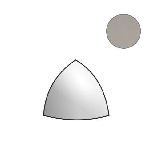 Спецэлементы Mutina Ceramica Grigio Chiaro Ang.Quarter Rgcgc78, цвет серый, поверхность глянцевая, , 14x14