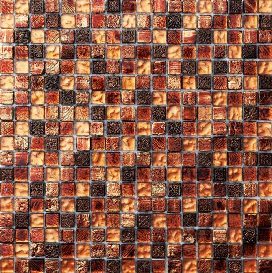 Мозаика Dune Materia Mosaics Hermes 186367, цвет красный, поверхность глянцевая матовая, квадрат, 298x298