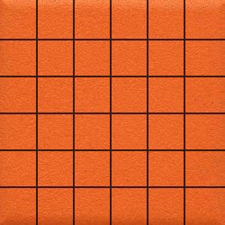 Мозаика Ce.Si Full Body Elio Su Rete 5x5, цвет оранжевый, поверхность матовая, квадрат, 300x300