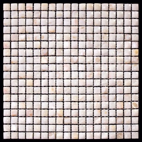 Мозаика Natural Mosaic Shell SME-01-15 (Ракушка), цвет бежевый, поверхность полированная, квадрат, 305x305