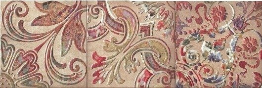 Декоративные элементы Latina Ceramica Baru Conjunto Habu Beige 3, цвет бежевый, поверхность глянцевая, прямоугольник, 250x750
