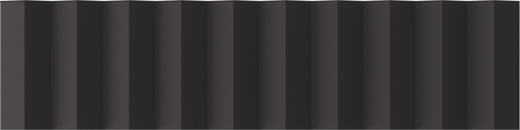 Керамическая плитка Wow Twin Peaks Up Nero 131547, цвет чёрный, поверхность матовая 3d (объёмная), под кирпич, 75x300