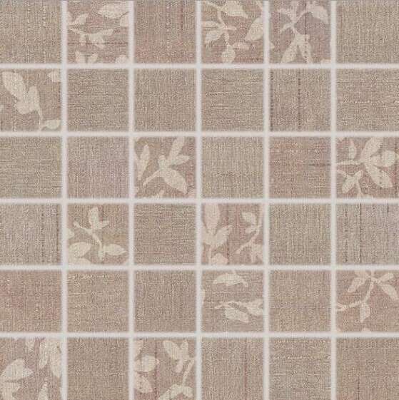 Мозаика Rako Textile WDM05103, цвет коричневый, поверхность матовая, квадрат, 300x300
