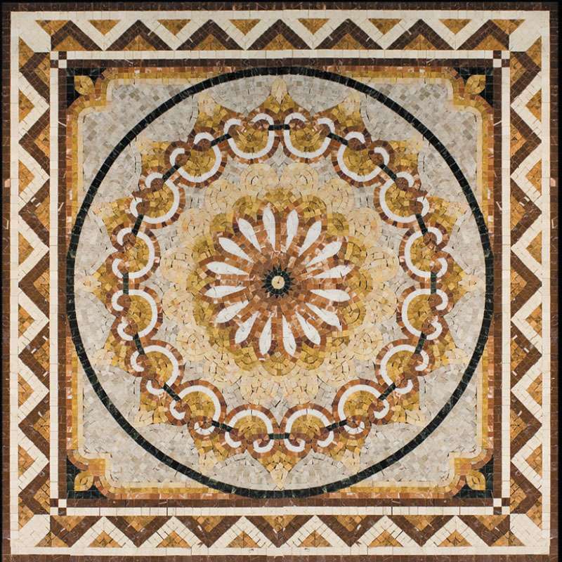 Мозаика Natural Mosaic Мозаичные ковры PH-05, цвет разноцветный, поверхность полированная, квадрат, 1000x1000