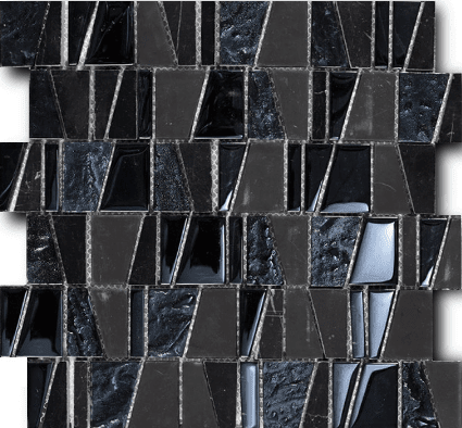 Мозаика Art & Natura Boston Coolidge, цвет чёрный, поверхность глянцевая, квадрат, 300x300