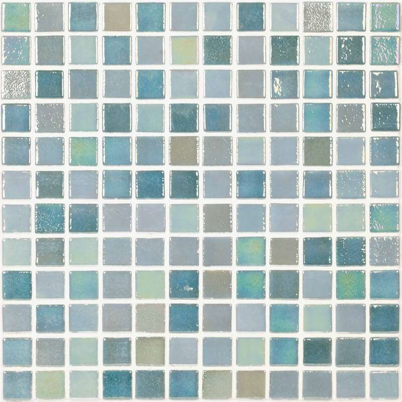 Мозаика Vidrepur Shell Mix Green 553/554, цвет зелёный, поверхность глянцевая, квадрат, 317x317