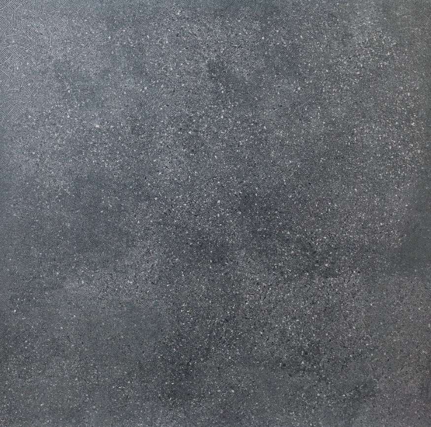 Керамогранит Sina Tile Daino Black Sugar 9106, цвет чёрный, поверхность сатинированная, квадрат, 900x900