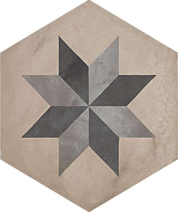 Керамогранит Marca Corona Terra Stella Esagonо Vers. F 0404, цвет серый, поверхность матовая, прямоугольник, 216x250