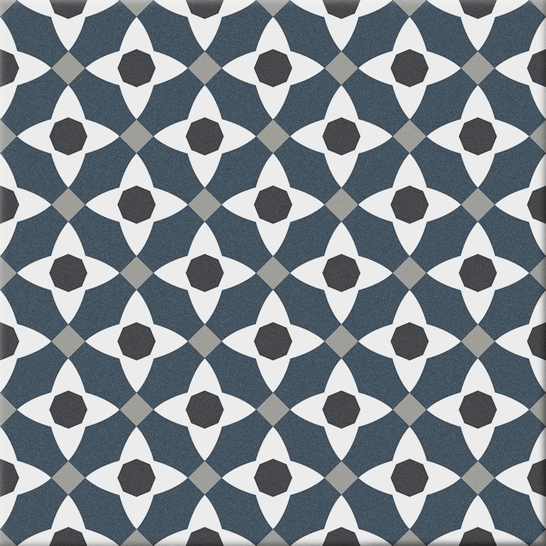 Керамогранит Cifre Manila Hidra Cold, цвет синий, поверхность матовая, квадрат, 200x200