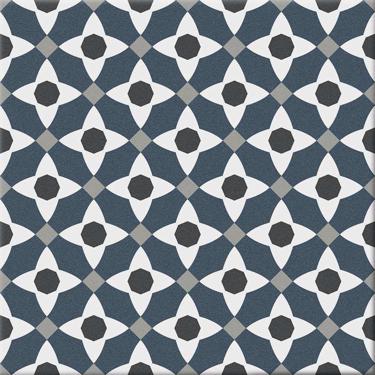 Керамогранит Cifre Manila Hidra Cold, цвет синий, поверхность матовая, квадрат, 200x200