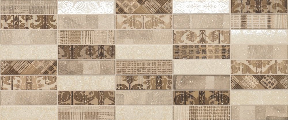 Декоративные элементы Abita Vision Dec.Tessere Mix White Nut Brown, цвет коричневый, поверхность полированная, прямоугольник, 260x610