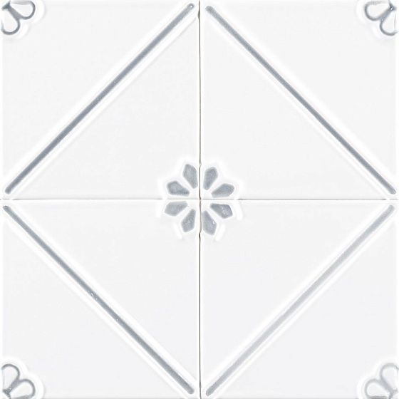 Керамическая плитка Grazia Formelle Anversa Argento ANV5, цвет белый, поверхность глянцевая, квадрат, 130x130